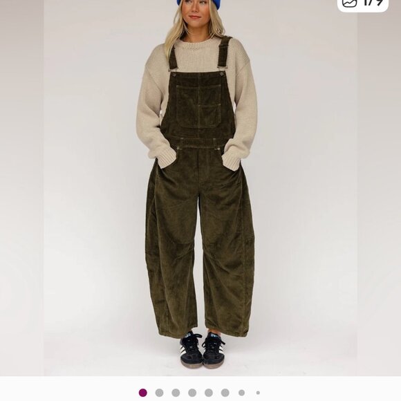 Free People Good Luck Corduroy Overalls - Picture 4 of 14